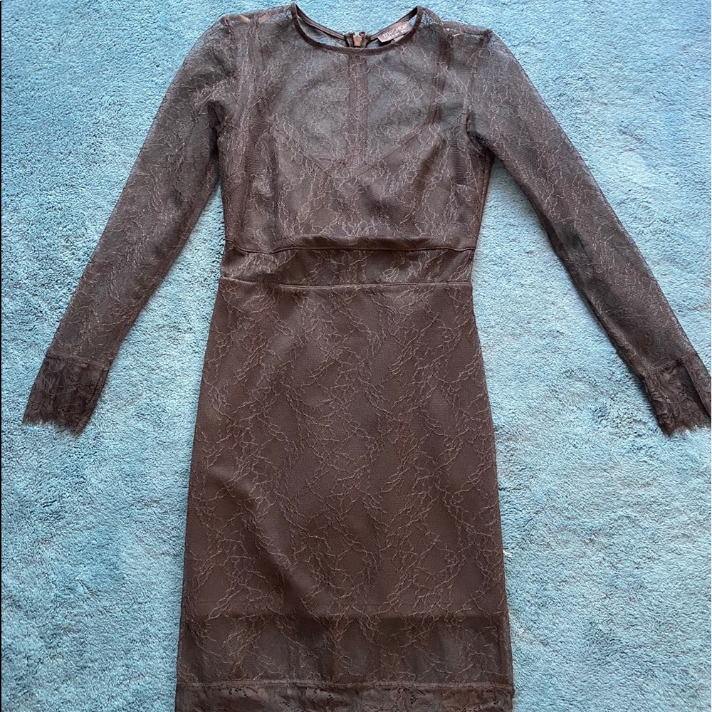 Top shop black lace dress
